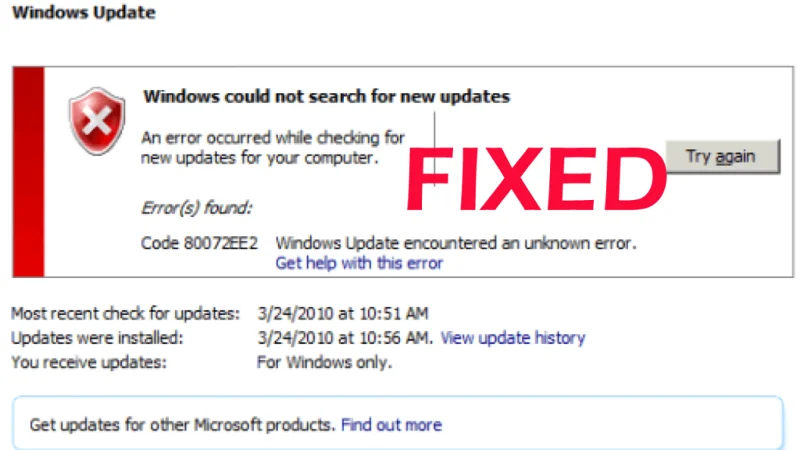 Bagaimana untuk Membetulkan Kod Ralat 0x80072EE2 dalam Windows 10?