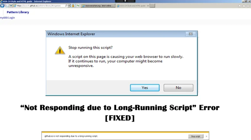 Error 'No responde debido a un script de ejecución prolongada' [CORREGIDO]
