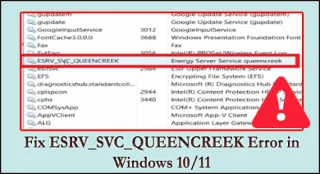 Solucione el error ESRV_SVC_QUEENCREEK en Windows 10/11 [3 CORRECCIONES]