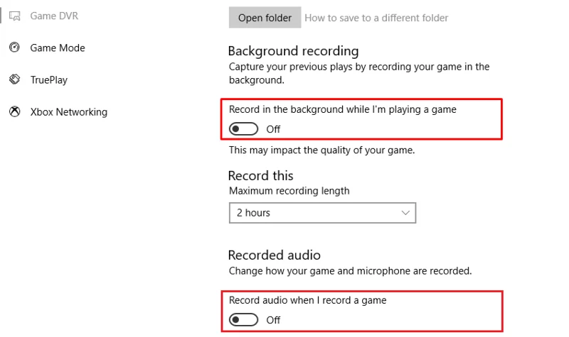 วิธีปิดการใช้งาน Game DVR และ Game Bar ใน Windows 10