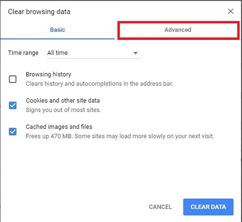 ล้างแคช Chrome