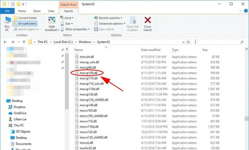 Como corrigir erro ausente MSVCP100.DLL no Windows 10?