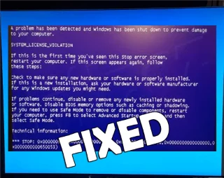 CORRIGÉ : Erreur de VIOLATION DE LICENCE SYSTÈME dans Windows 10 [10 CORRECTIONS FACILES]