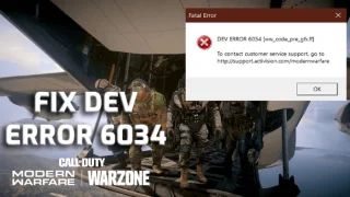 ¿Cómo reparar el error COD Dev 6034 en Xbox One/PC/PS4/PS5?