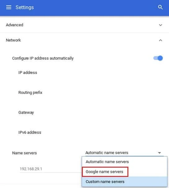 [15 correcciones] La búsqueda de DHCP falló en el error de Chromebook