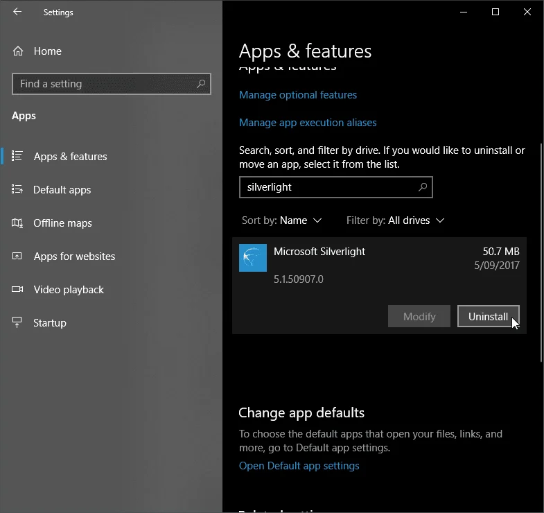 Reinstalar Plug-in Silverlight