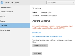 24 รหัสข้อผิดพลาดการเปิดใช้งาน Windows 10 ที่พบบ่อยที่สุดและการแก้ไข [อัพเดท]