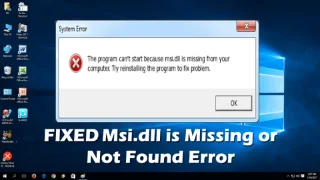[SELESAIKAN] Msi.dll Ralat Hilang atau Tidak Ditemui pada Windows 10/8 & 7