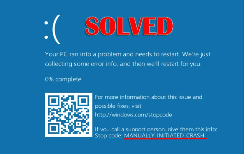 [SOLUCIONADO] MANUALLY_INITIATED_CRASH 0x000000E2 Error Windows 10