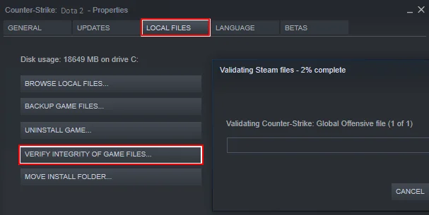 «Файл Steam 1 не прошел проверку и будет повторно получен» [ИСПРАВЛЕНО]