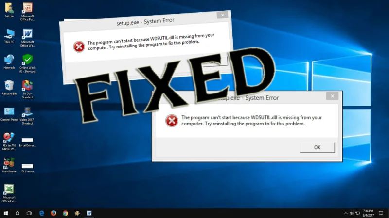 Cómo reparar el error Wdsutil.dll falta o no se encuentra en Windows 10/8 y 7