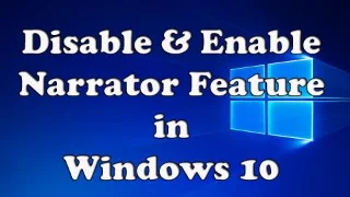 Como desativar e ativar o Narrador no Windows 10?