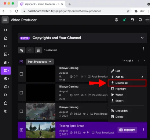 Bagaimana Untuk Muat Turun Twitch VODs sebagai Viewer Pada PC?  [Panduan Langkah Demi Langkah]