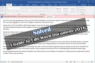 [Diselesaikan] Tidak Dapat Mengedit Dokumen Word 2016