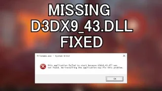 [CORRIGIDO] d3dx9_43.dll Erro ausente ou não encontrado no Windows 10, 8, 8.1 e 7