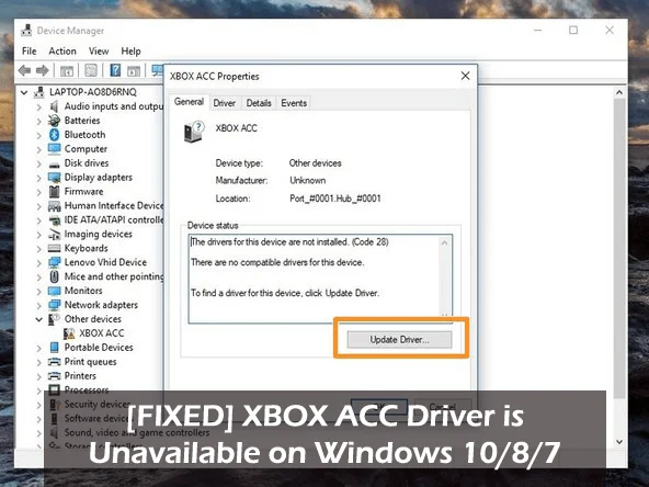 [ИСПРАВЛЕНО] Драйвер XBOX ACC недоступен в Windows 10/8/7