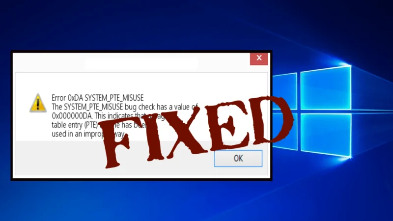 7 soluciones de trabajo para corregir el error BSOD SYSTEM PTE MISUSE en Windows 10