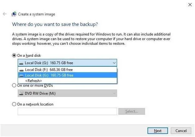 Como criar um backup de imagem do sistema no Windows 10