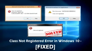 Ralat Kelas Tidak Berdaftar dalam Windows 10 – [DIBETULKAN]