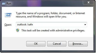 Outlook ในเซฟโหมด