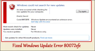 7 исправлений «Ошибка Центра обновления Windows 80072efe» навсегда