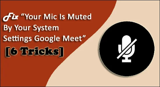 Betulkan "Mik Anda Dibisukan Oleh Tetapan Sistem Anda Google Meet" [6 Trik]