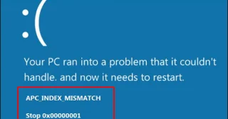 Bagaimana untuk Membetulkan Ralat Skrin Biru APC_INDEX_MISMATCH (0x00000001) pada Windows 10?