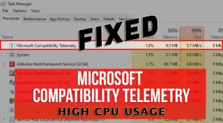 การแก้ไข: การใช้งาน CPU สูงของความเข้ากันได้ของ Microsoft Telemetry อย่างถาวร