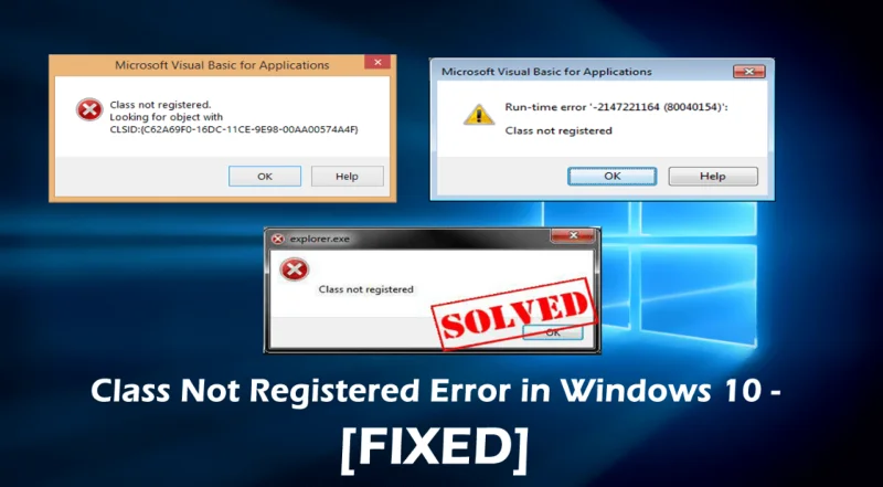 Ralat Kelas Tidak Berdaftar dalam Windows 10 – [DIBETULKAN]