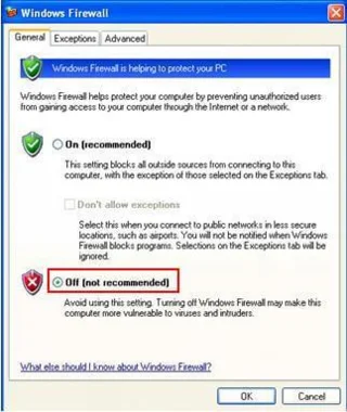 Cortafuegos en Windows 10