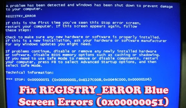 7 Penyelesaian Berfungsi untuk Membetulkan Ralat Skrin Biru REGISTRY_ERROR (0x00000051)