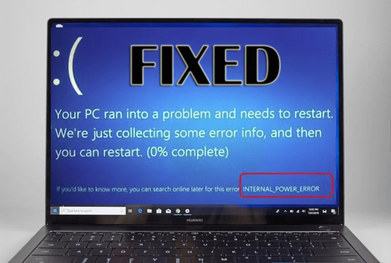 Bagaimana untuk Membetulkan INTERNAL_POWER_ERROR (0x000000A0)
