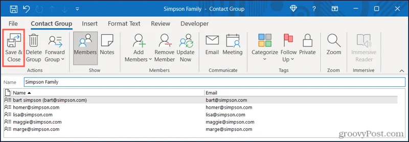 Cómo crear un grupo de contactos o una lista de distribución en Outlook