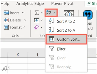 Cómo usar la función de clasificación personalizada en Microsoft Excel