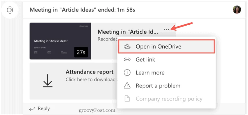 Cómo capturar y reproducir una grabación de Microsoft Teams