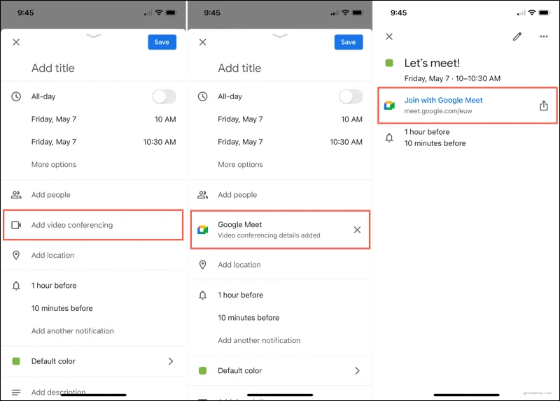 Cara Menjadualkan Google Meet Dalam Talian atau pada Mudah Alih
