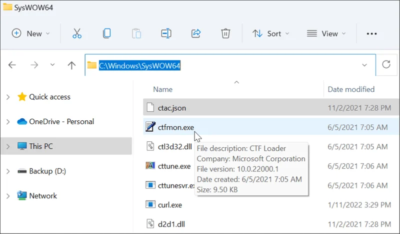 CTF Loader (cftmon.exe) คืออะไรใน Windows 11
