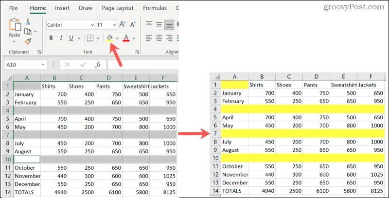 Cómo encontrar y eliminar filas en blanco en Microsoft Excel