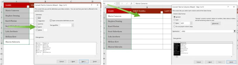 Cara Membahagikan Data Microsoft Excel kepada Berbilang Lajur