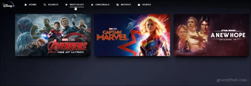 Cara Menambah atau Mengalih Keluar Filem dan Rancangan daripada Senarai Tontonan Disney Plus