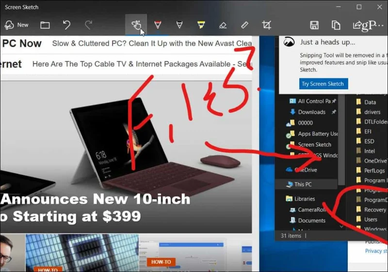 Dapatkan dan Anotasi Tangkapan Skrin dengan Alat Snip & Sketch Baharu pada Windows 10