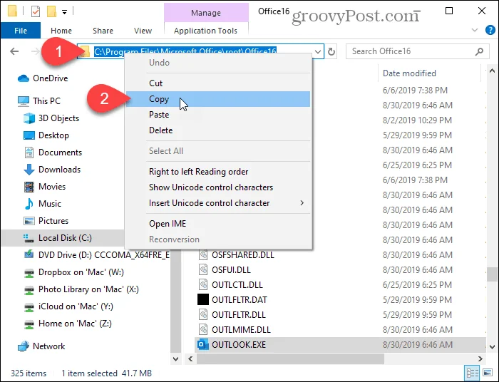 Cara Mematikan Anak Tetingkap Bacaan untuk Semua Folder Sekaligus dalam Outlook