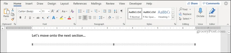 Formatear línea horizontal en Word
