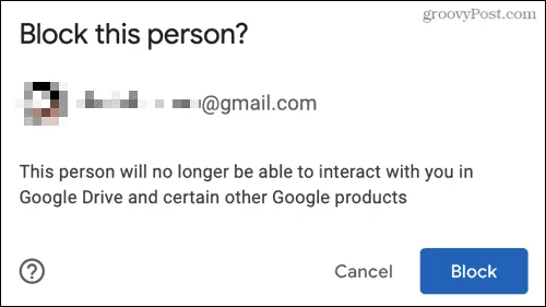 Cara Menyekat Orang Lain Daripada Berkongsi Dengan Anda di Google Drive