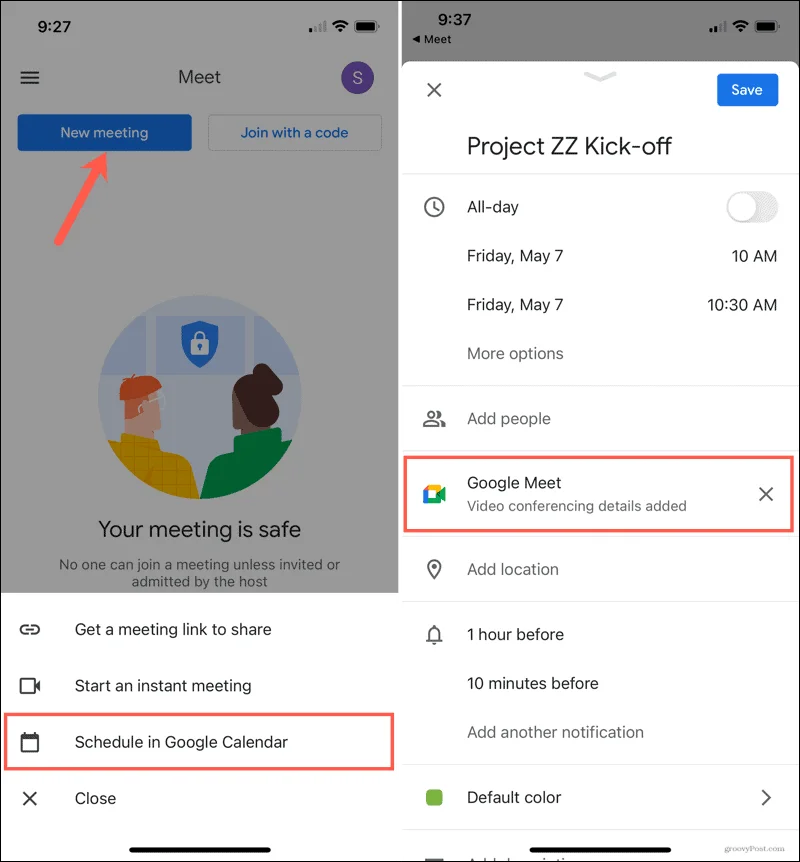 Cara Menjadualkan Google Meet Dalam Talian atau pada Mudah Alih