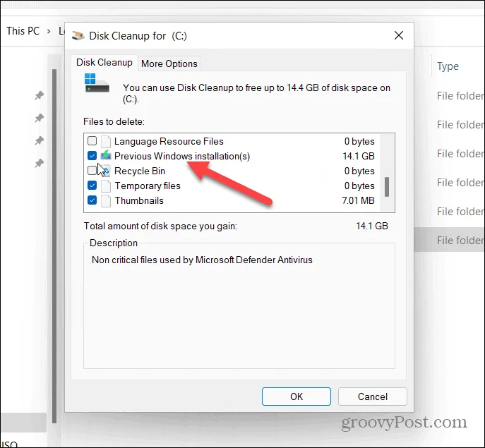 Cómo eliminar la carpeta Windows.old en Windows 11