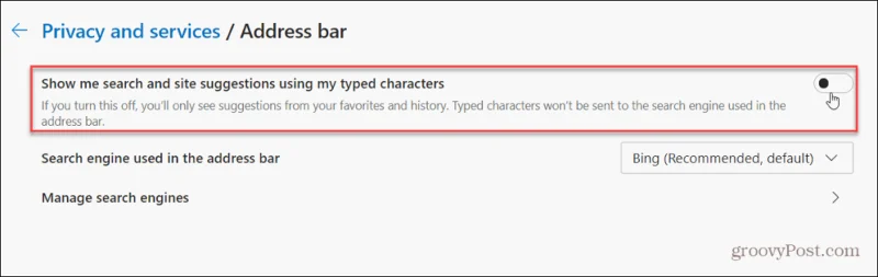 Cómo deshabilitar las sugerencias de búsqueda de Microsoft Edge