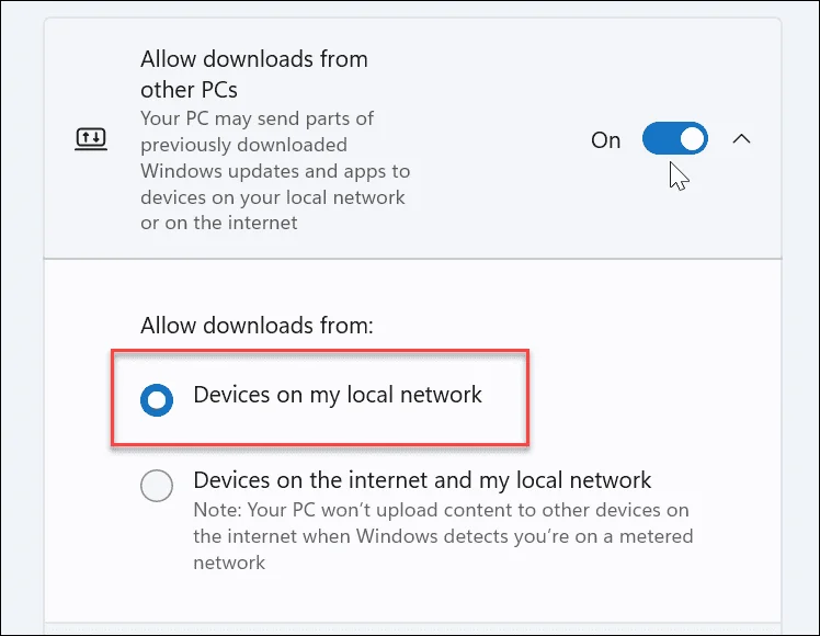 Cómo deshabilitar la optimización de entrega en Windows 11
