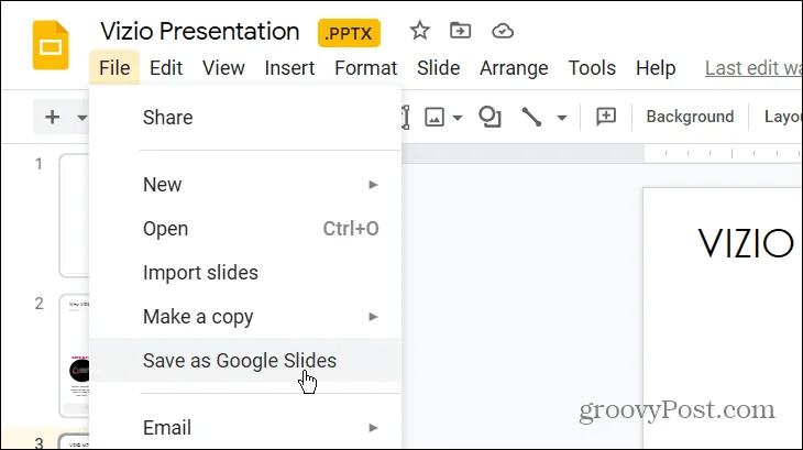 Cómo convertir un PowerPoint a diapositivas de Google