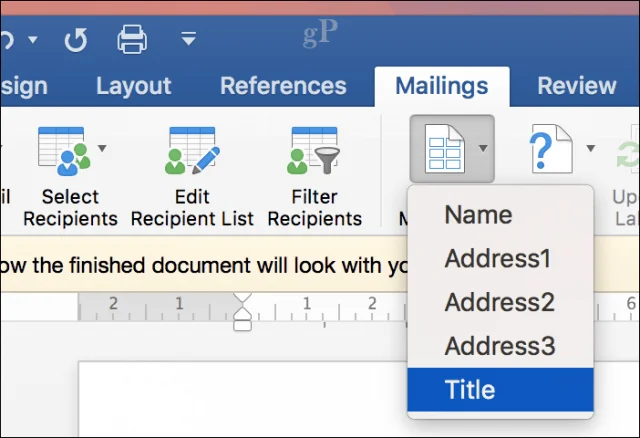 Cara Menggunakan Mail Merge dalam Microsoft Word 2016 untuk Mac